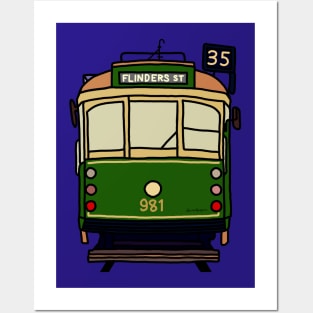 Melbourne Tram - No.35 to Flinders Street Posters and Art